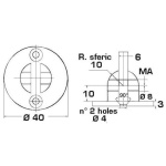 Basetta con forcella Ø 8 mm - immagine 2