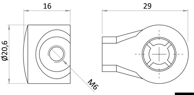 38.020.99_dis.jpg Testine in plastica BSP- 6mm x molle a gas - immagine 1