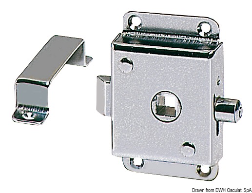 4.0.2 Serratura per WC ottone cromato 70x45 mm - immagine 1