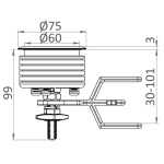 Alzapagliolo Eclipse MK2 75 mm Nero - immagine 2