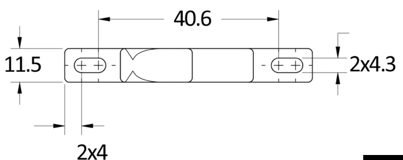 38.167.01_dis-1.jpg Chiusura a spinta con gancio Grabber 40,6 mm nero - immagine 1