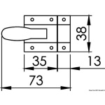 Chiusura inox a scatto mm48x37 - immagine 2