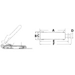 Chiusura gavone gomma nera 96x29mm - immagine 3