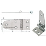 Cerniera inox asimm. 95x39 mm