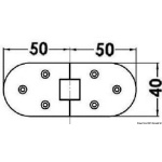 Cerniera microf. mm 100x40 pr.