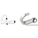 Gancetto inox 15x5,7x35,8mm