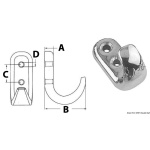 Gancio inox Aisi 316 lucidato