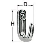 Gancetto inox 22x30 mm