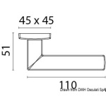 Coppia maniglie Square in ottone cromato - immagine 2