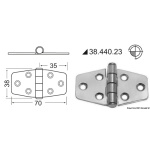 Cerniera standard 70x38 mm