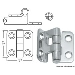 Cerniera inox a sbalzo 37x37 mm