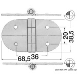 Cerniera inox 68,5x38,5 mm - immagine 2