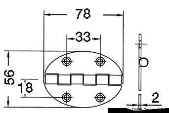 4.2.7 Cerniera 78x56mm 2mm viti - immagine 1