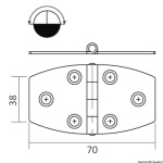 Cerniera inox 70x38 mm - immagine 2