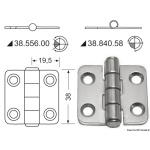 Cerniera inox 38x39 mm