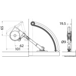 Soft-down stay bianco 0,49-1,18 Nm - immagine 2