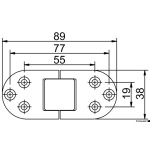 Cerniera autoreggente a 2 perni 89x38 mm