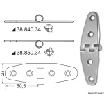 Cerniera inox rovesciata