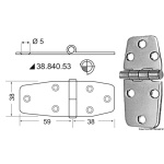 Cerniere inox 97x38 mm