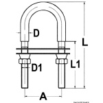 Cavallotto con dado sicurezza M10 - immagine 2