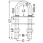 Cavallotto inox 100 x 9,5 mm - immagine 3