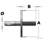 Piastrina con prigioniero 10 mm - immagine 2