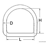 Mezzo anello inox 6x40 mm - immagine 2