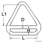 Triangolo barra inox 5x45 mm - immagine 2
