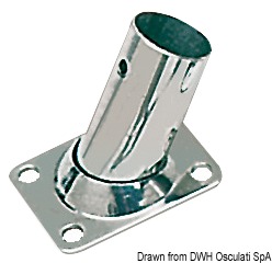 4.0.2 Basetta rettangolare inox 60° 22 mm - immagine 1