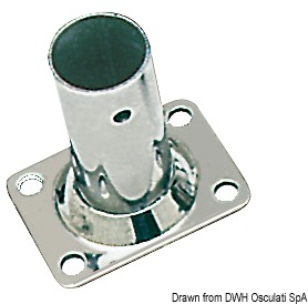 4.0.2 Basetta rettangolare inox 90° 22 mm - immagine 1