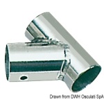 Raccordo inox T 60° 22 mm