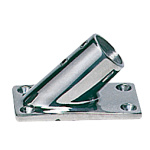 Base rettangolare inox 45° 22 mm