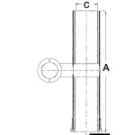 Portacanne Ultra in inox per tubi da 22 a 25,4 mm - immagine 2