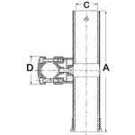 Porta canna per tubo 22/25 mm - immagine 2