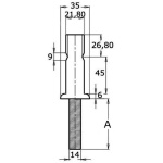 Basetta candeliere 45 x 1,5 mm - immagine 2