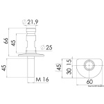 Base candeliere 60 x 45 mm - immagine 2