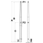 Candeliere inox 625 mm - immagine 2