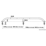 Corrimano inox 750 mm