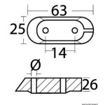 Anodo zinco cavalletto Yamaha 4/70 HP