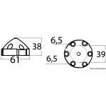 Anodo compatibile con eliche Max-Prop 25/28 mm
