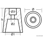 Anodo linea asse radice mm 60 Alluminio - immagine 2