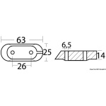 Anodo zinco cavalletto Yamaha 4/70 HP - immagine 3