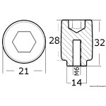 Anodo alluminio cilindro 80/225 HP - immagine 2