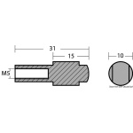 Anodo Yamaha  9,9 HP - immagine 2