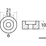 Rondella anodo magnesio fuoribordo