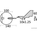 Anodo alluminio Yamaha 100/200 HP - immagine 2