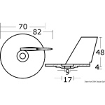 Anodo pinna Suzuki 20/30HP - immagine 2