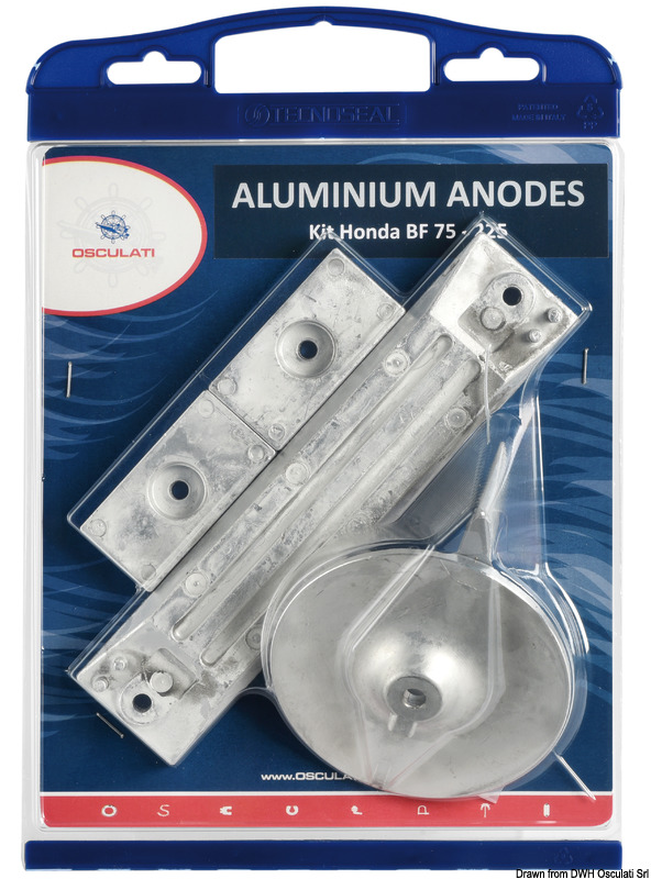 43.291.60-61.jpg Kit anodi fuoribordo zinco Honda 75/225 Hp - immagine 1