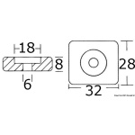 Piastrina magnesio per Honda 8/20 HP - immagine 2