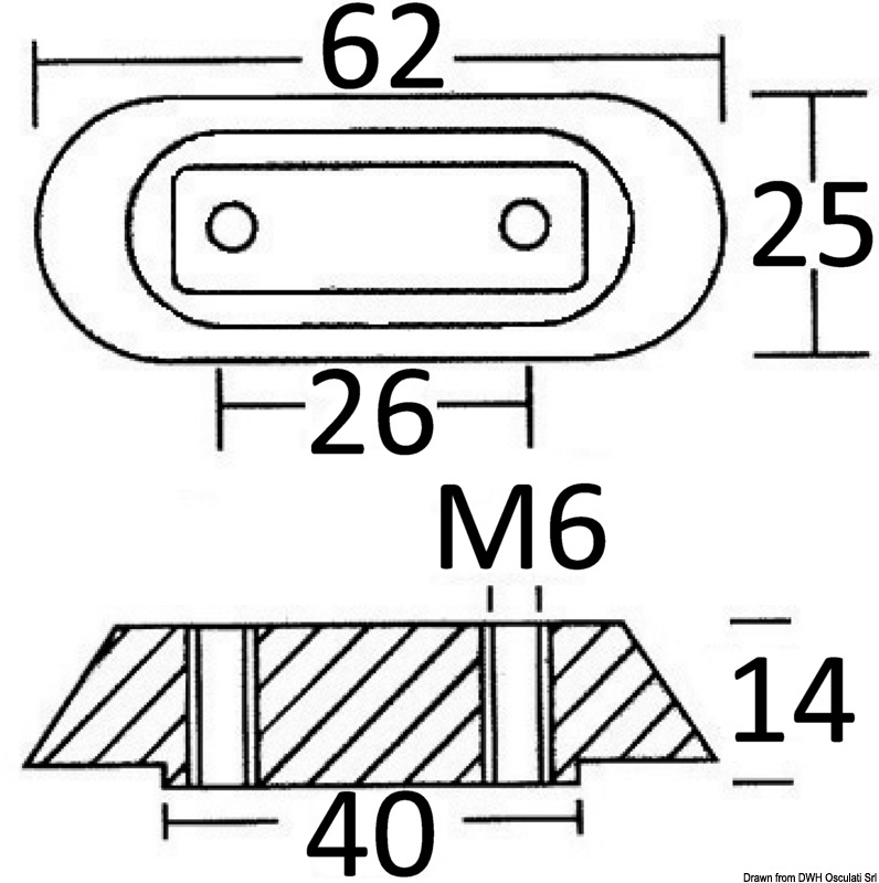 43.315.21_dis.jpg Anodo magnesio piatrina Honda mm 63x25 - immagine 1